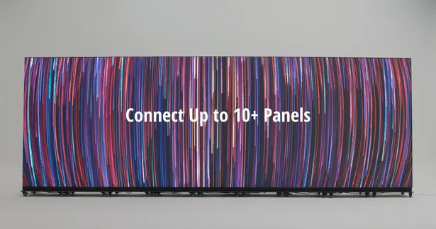 Up to ten connected LED panels
